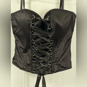 Corset top, black, xl